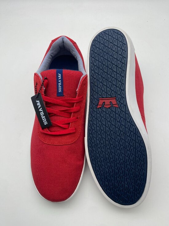 SUPRA STRIKE SKATE SNEAKERS RED/WHITE #S84002 US MEN\'S SIZE 13 main image 5